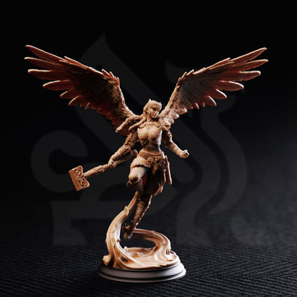 Valkyrie Shieldmaiden resin miniature warriors with wings and dynamic poses
