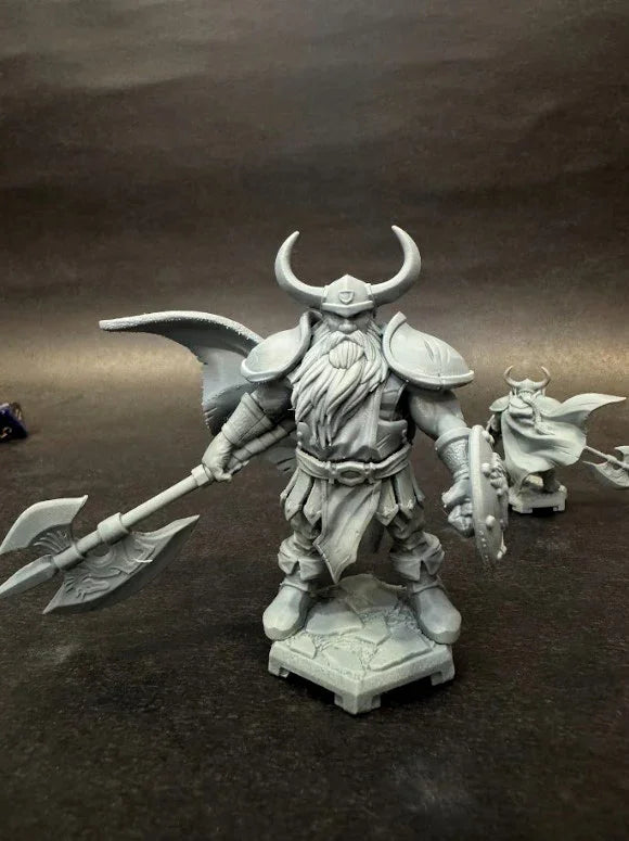 Dimsdale shown in 2 sizes and printed in gray resin