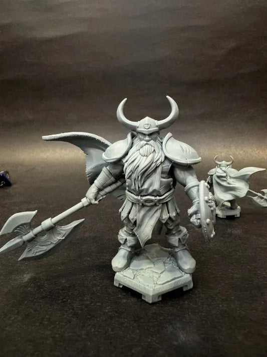Dimsdale shown in 2 sizes and printed in gray resin