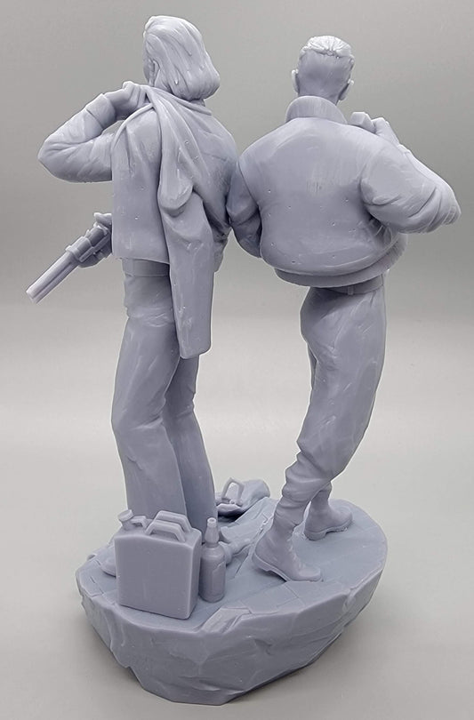 Disco Elysium - Kim & Harry Statue Printed & Assembled by D&K Custom Prints