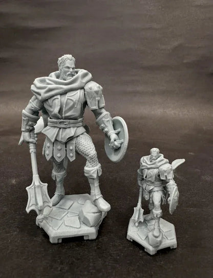 75mm scale Greldon figure in gray resin