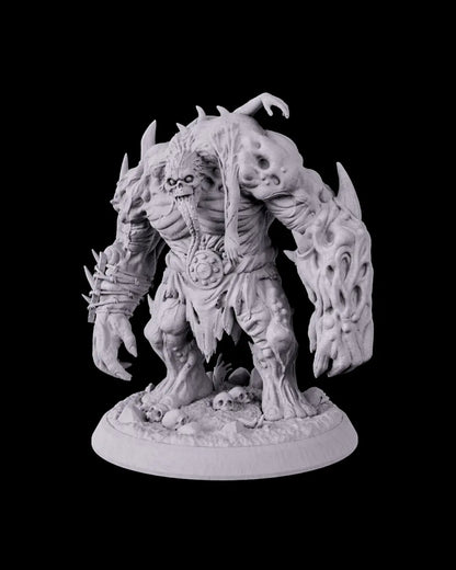 3D printed resin miniature of a Flesh Golem