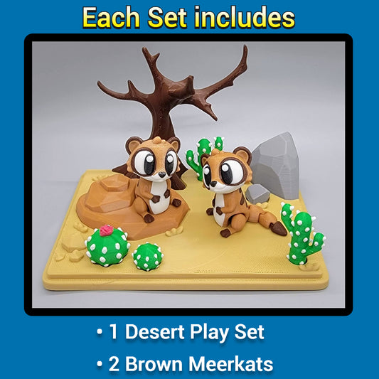 Flexi Meerkat — Articulated Toy Playset