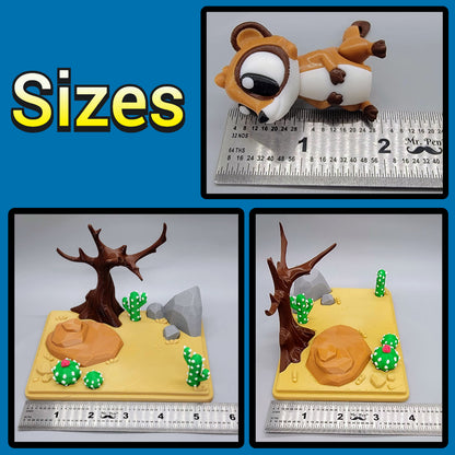 Flexi Meerkat — Articulated Toy Playset