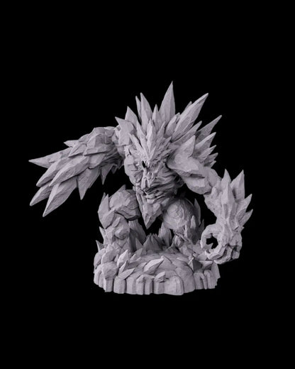 resin printed fantasy figurine on a black background