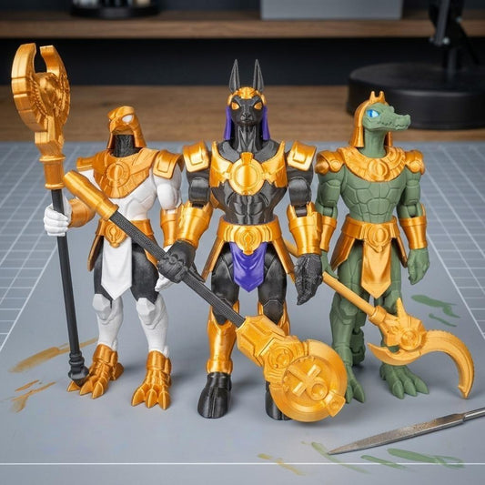 Mecha Gods of Egypt — Articulated Action Figures (6 Characters)