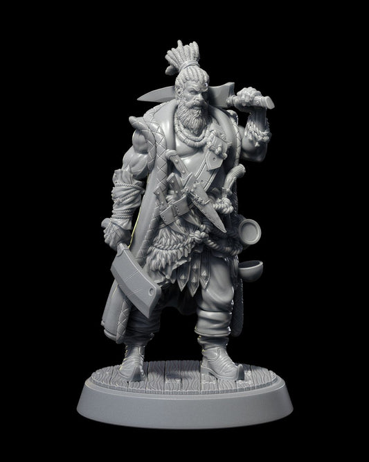 Grub resin miniature figure for D&D and TTRPGs, available in 32mm and 75mm scales, shown printed in grey resin.