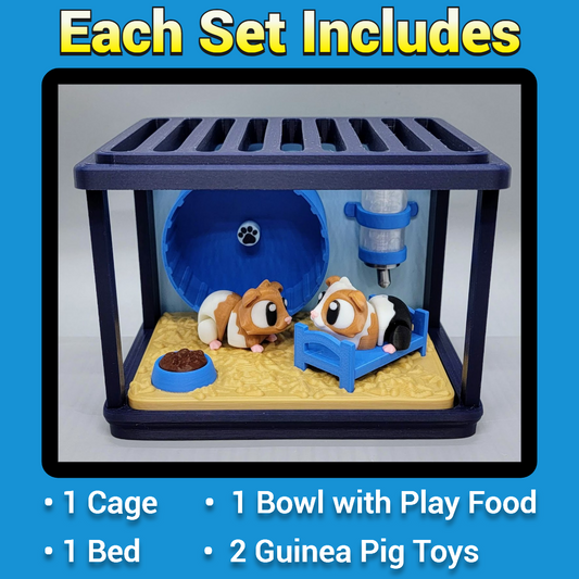 Flexi Guinea Pig Toy & Mini Cage Set