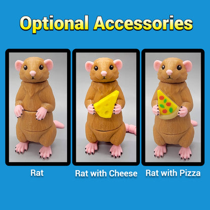 Wiggle Rat Fidget Toy, Keychain or Magnet