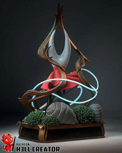 Back view showing Hornet’s flowing ribbons and needle detail
