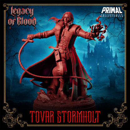 Tovar Stormholt 3D printed miniature from Legacy of Blood line, available in 32mm, and 75mm. Resin model for painting and collecting