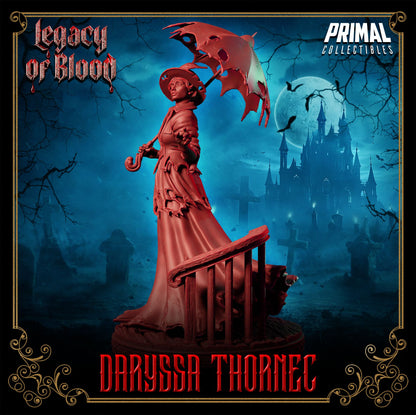 Spirit Daryssa Thornec resin miniature ghost villain figure for D&D and TTRPGs – 32mm or 75mm – Legacy of Blood – D&K Custom Prints