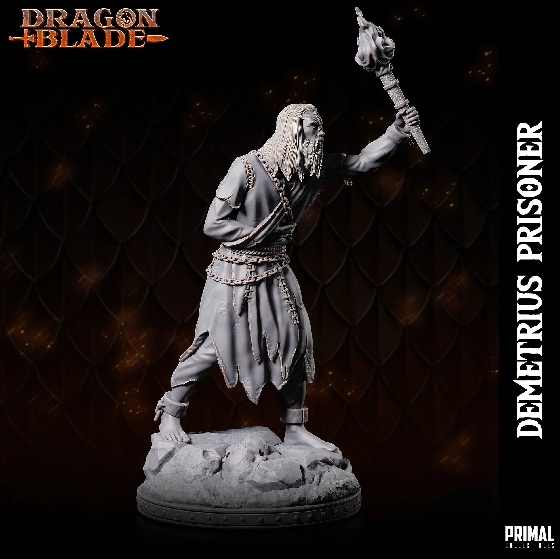Resin prisoner model from Dragonblade for fantasy RPGs