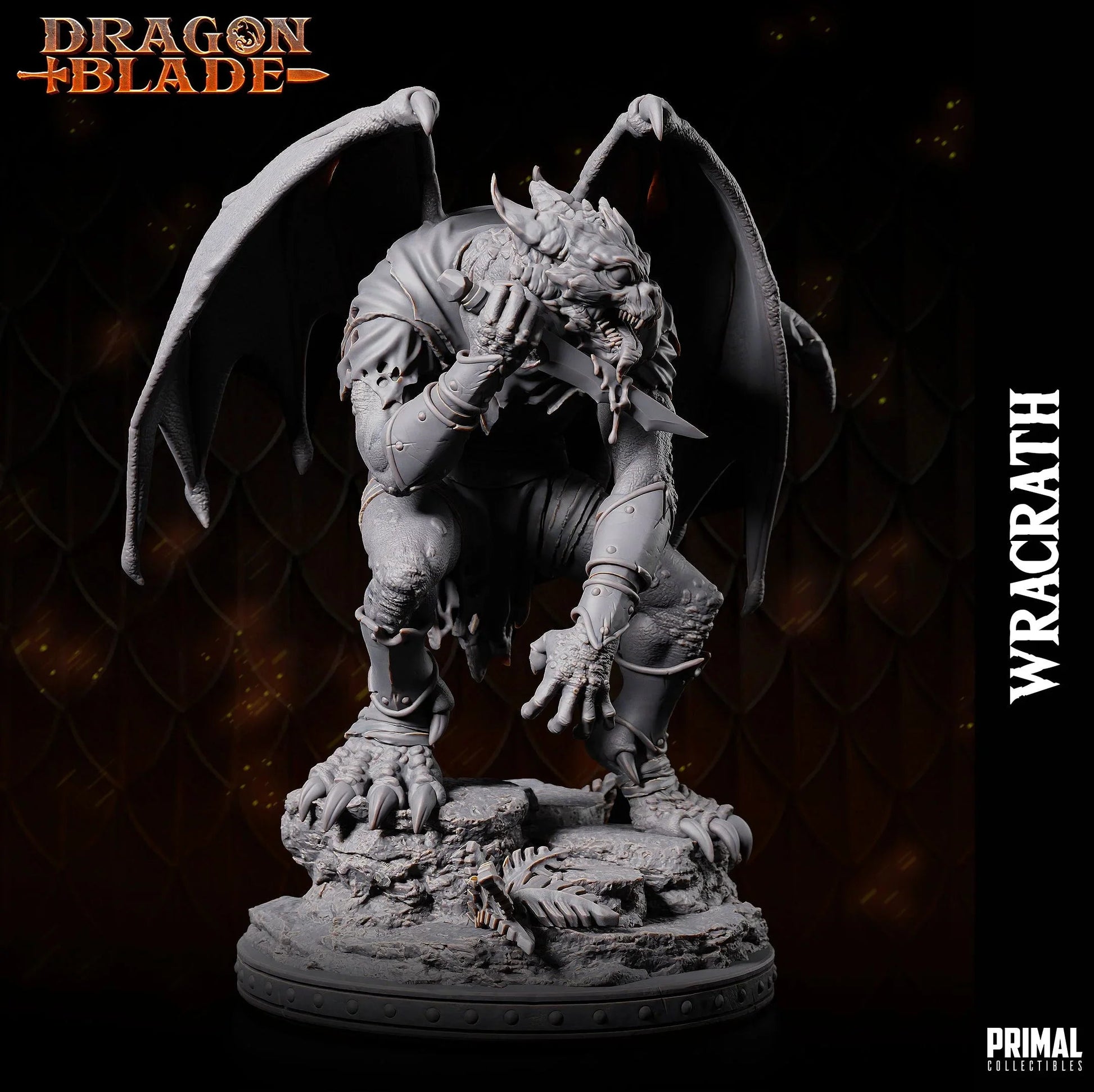 Primal Collectibles Wracrath figure with demonic dragon features