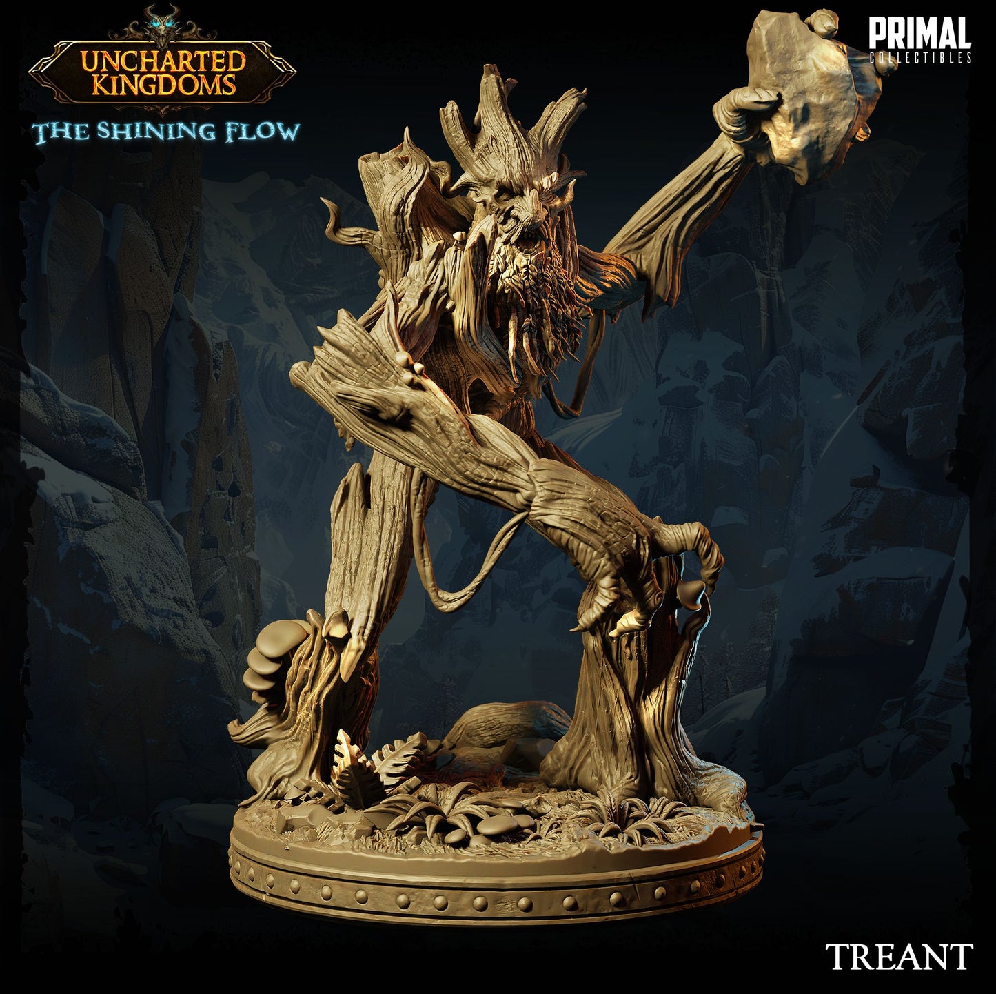 action pose holding boulder, ideal for boss encounter in TTRPG campaigns