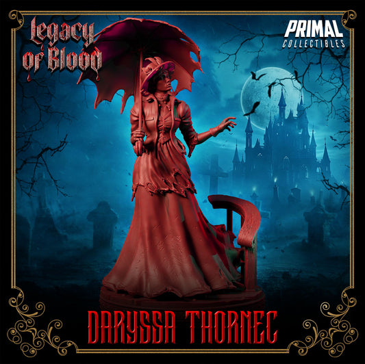 Spirit Daryssa Thornec resin miniature ghost villain figure for D&D and TTRPGs – 32mm or 75mm – Legacy of Blood – D&K Custom Prints