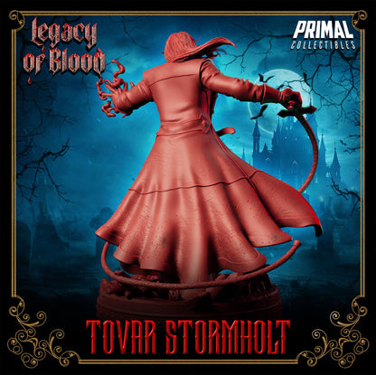 Tovar Stormholt 3D printed miniature from Legacy of Blood line, available in 32mm, and 75mm. Resin model for painting and collecting