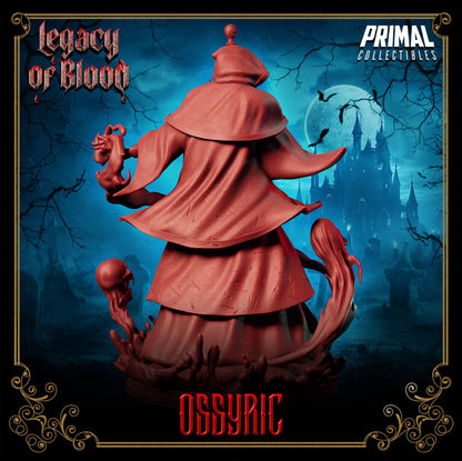 Ossyric Necromancer Lord resin miniature – undead spellcasting boss villain for D&D & tabletop RPG encounters – paintable resin figure