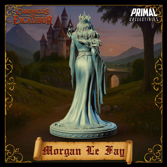 Morgan Le Fay resin miniature witch figure from the Chronicles of Excalibur line crafted for collectors and painters by D&K Custom Prints