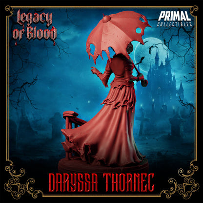 Spirit Daryssa Thornec resin miniature ghost villain figure for D&D and TTRPGs – 32mm or 75mm – Legacy of Blood – D&K Custom Prints