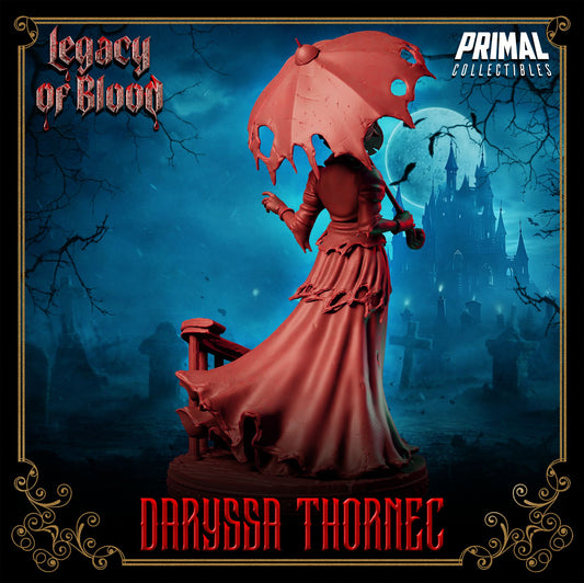 Spirit Daryssa Thornec resin miniature ghost villain figure for D&D and TTRPGs – 32mm or 75mm – Legacy of Blood – D&K Custom Prints