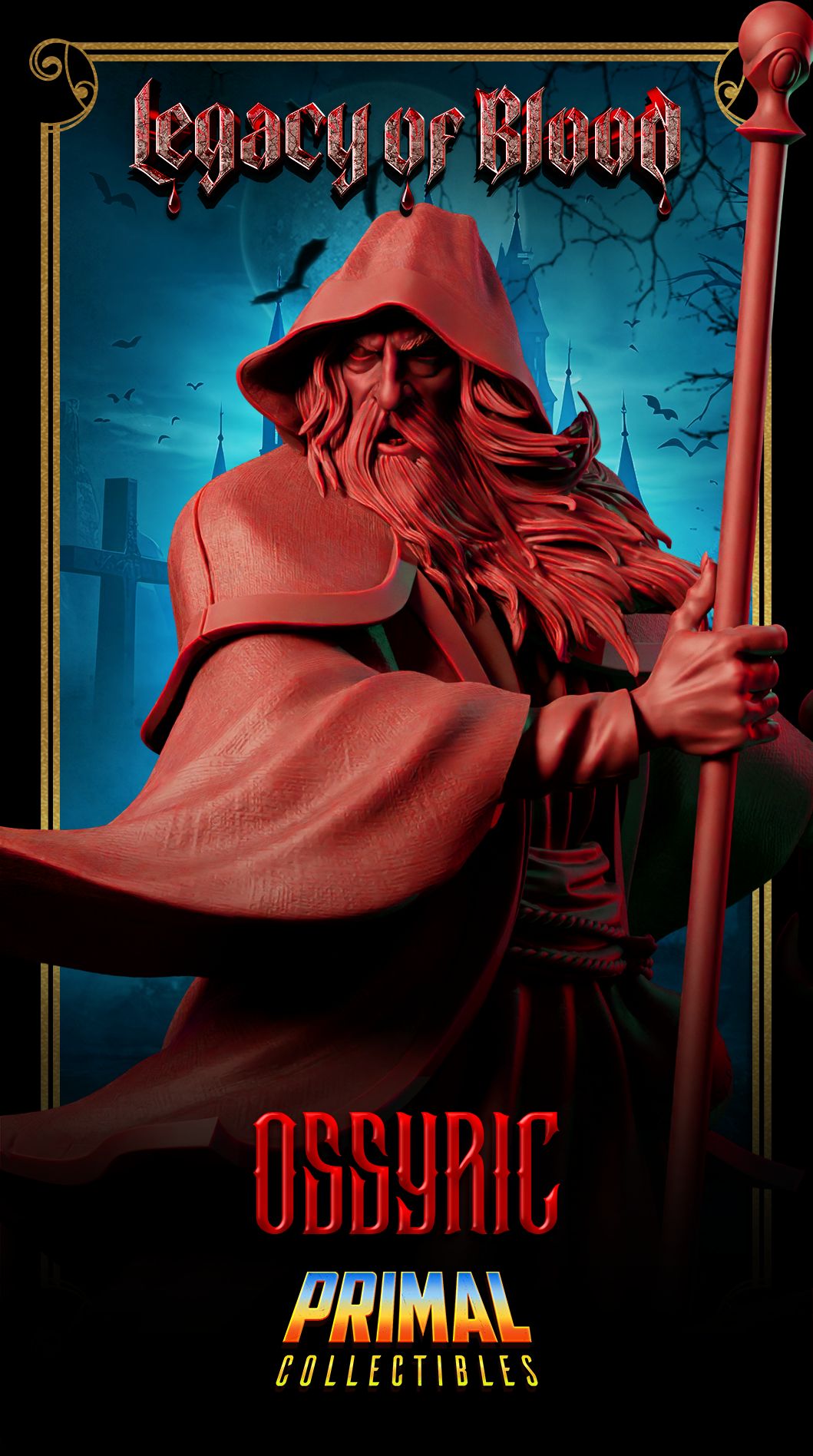 Ossyric Necromancer Lord resin miniature – undead spellcasting boss villain for D&D & tabletop RPG encounters – paintable resin figure