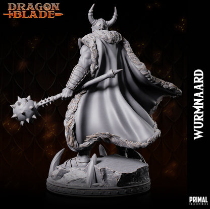 Highlord Boss Wurmnaard 3D printed resin miniature – Dragonblade Masters of Dungeons Quest – 32mm and 75mm scale TTRPG boss figure
