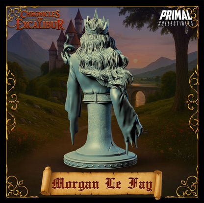Morgan Le Fay resin miniature witch figure from the Chronicles of Excalibur line crafted for collectors and painters by D&K Custom Prints