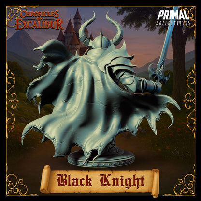 Statue of a dragon-like creature labeled 'Black Knight' with 'Primal Collectibles' branding.