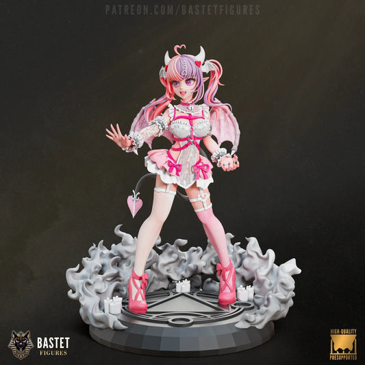 Ironmouse anime succubus figurine front view – Bastet Figures