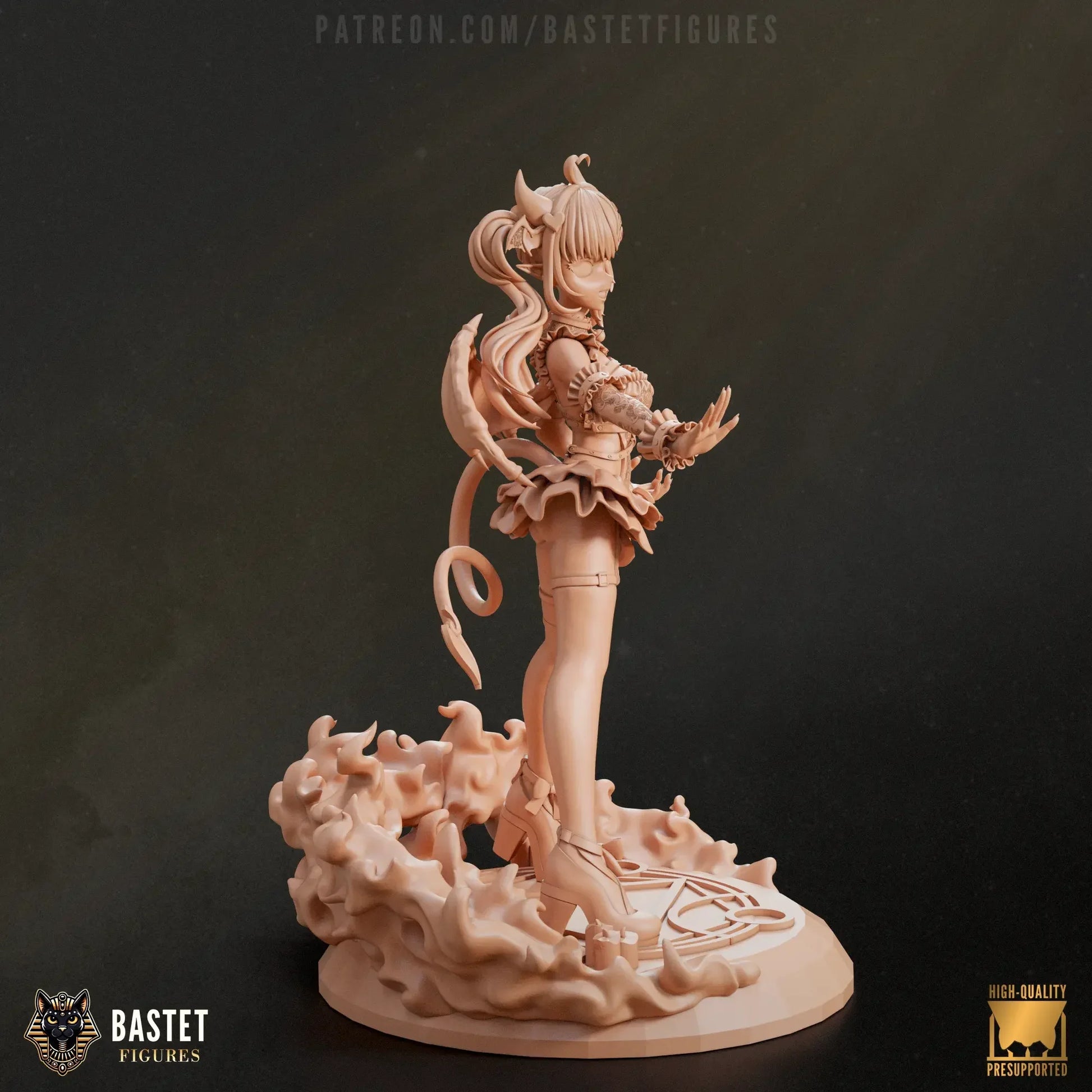 Side clay render of Ironmouse – ready-to-paint model