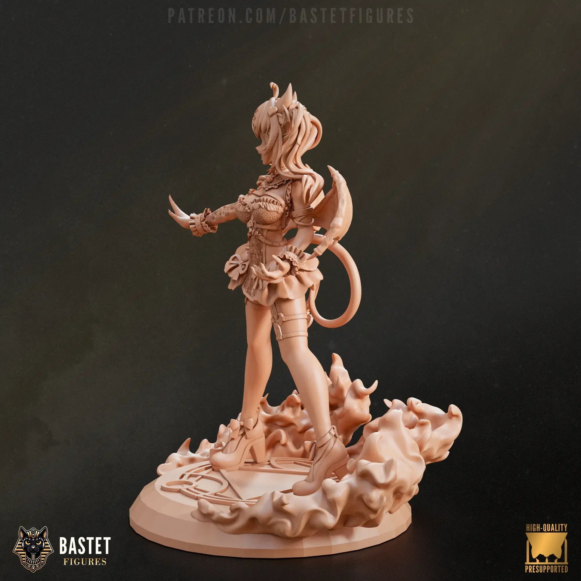 Left clay profile of Ironmouse anime statue