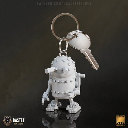 Machine Lifeform enemy from NieR: Automata as 3D printed resin keychain