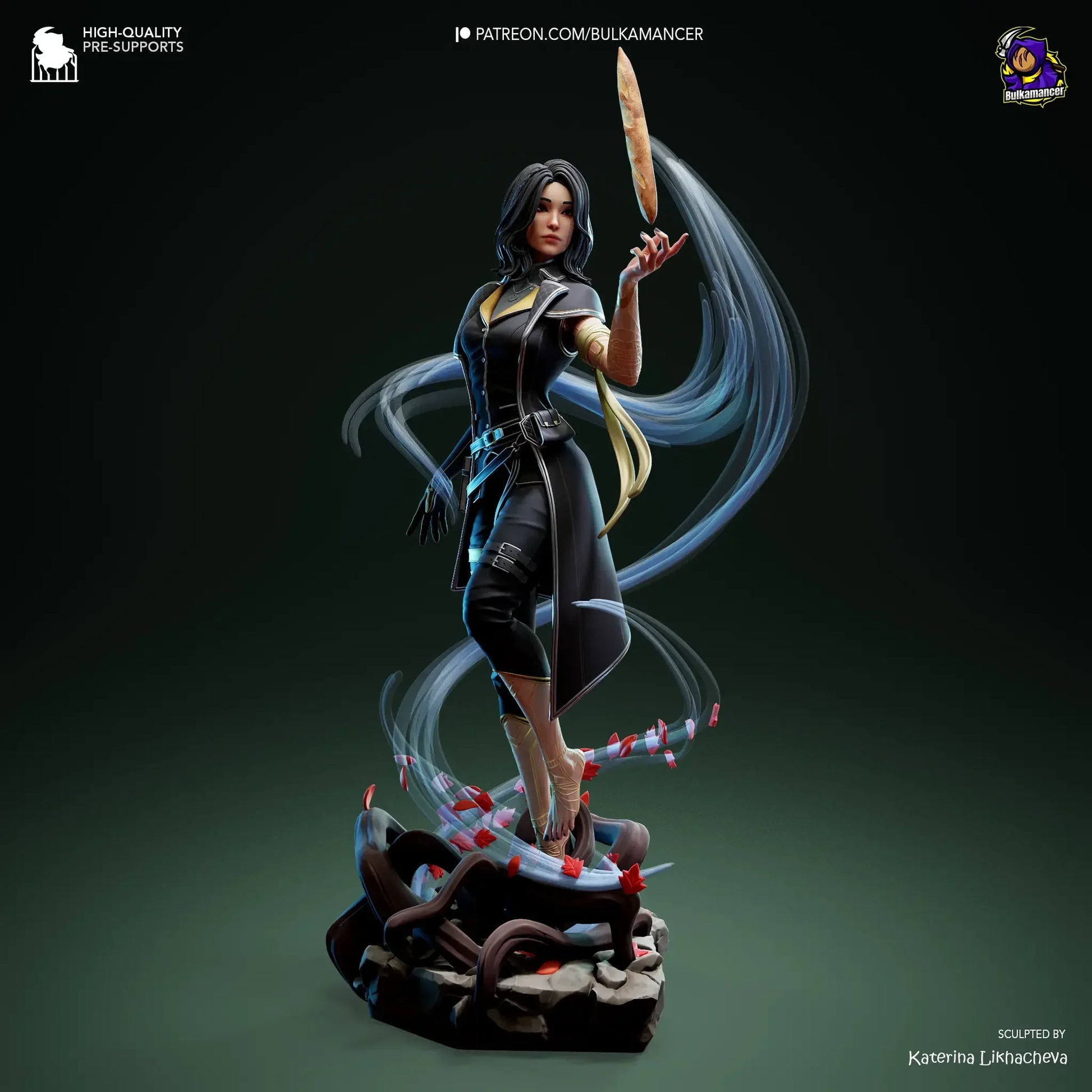 Lune Clair Obscur holding baguette variation, same swirling energy and base