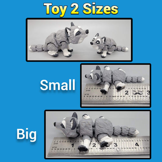 Mini Wolf – Articulated Toy, Keychain or Magnet