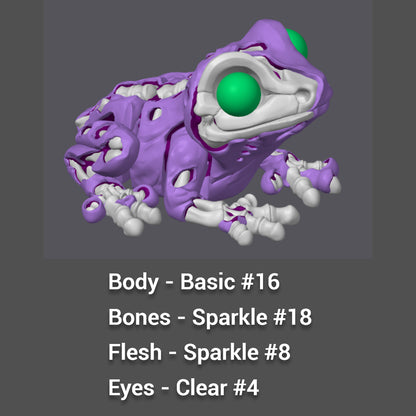 Mini Zombie Frog – Articulated Toy, Magnet or Keychain