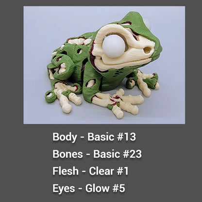 Mini Zombie Frog – Articulated Toy, Magnet or Keychain
