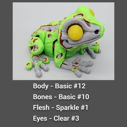Mini Zombie Frog – Articulated Toy, Magnet or Keychain