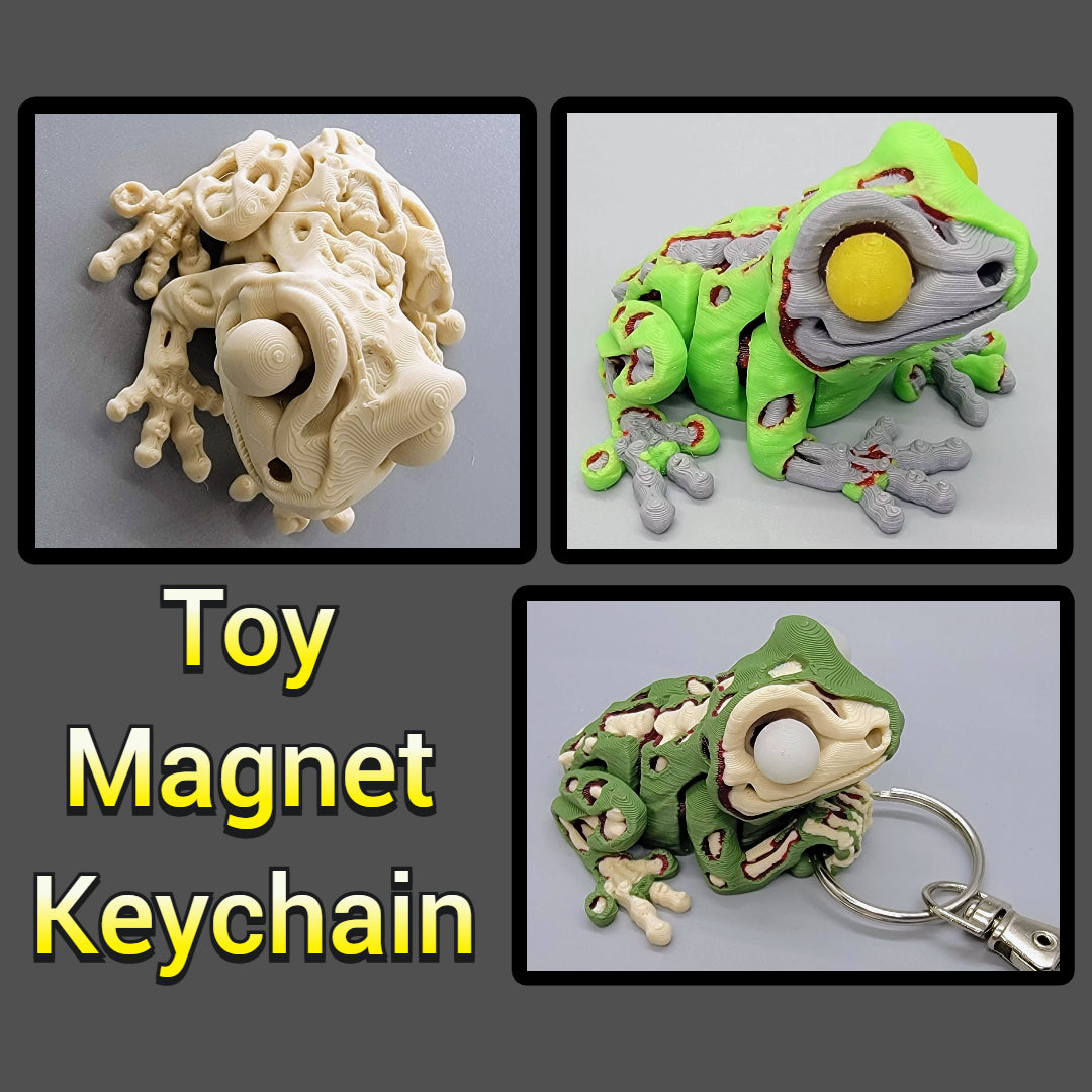 Mini Zombie Frog – Articulated Toy, Magnet or Keychain
