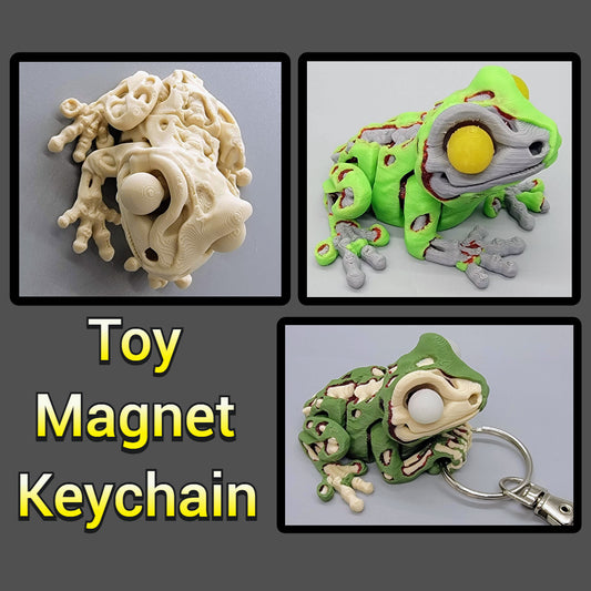 Mini Zombie Frog – Articulated Toy, Magnet or Keychain