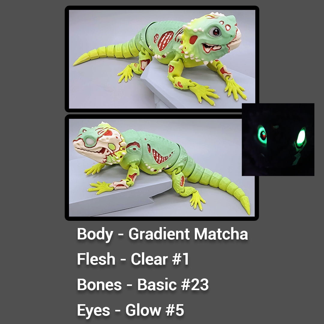 Custom Zombie Bearded Dragon – Articulated Toy