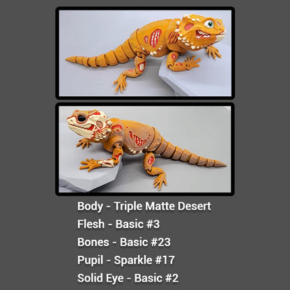 Custom Zombie Bearded Dragon – Articulated Toy