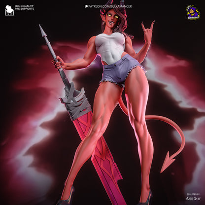 Full body dynamic pose of Malevola Dispatch resin figure - D&K Custom Prints