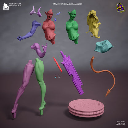 Malevola by Bulkamancer resin kit parts and assembly guide - D&K Custom Prints