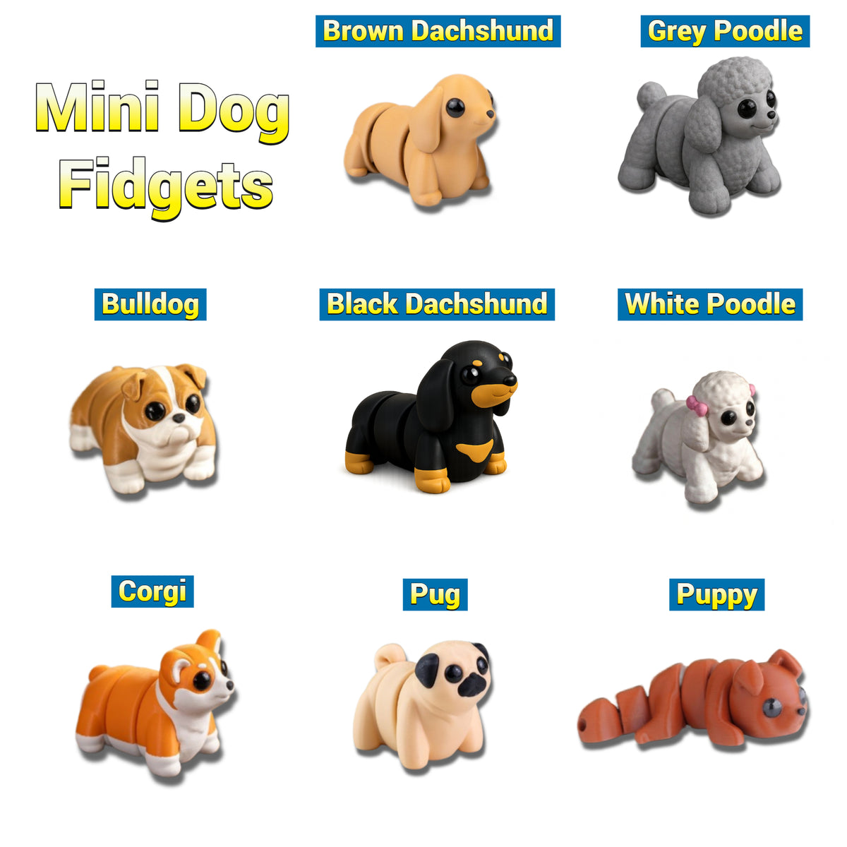 Mini Dogs – Articulated Toy Set