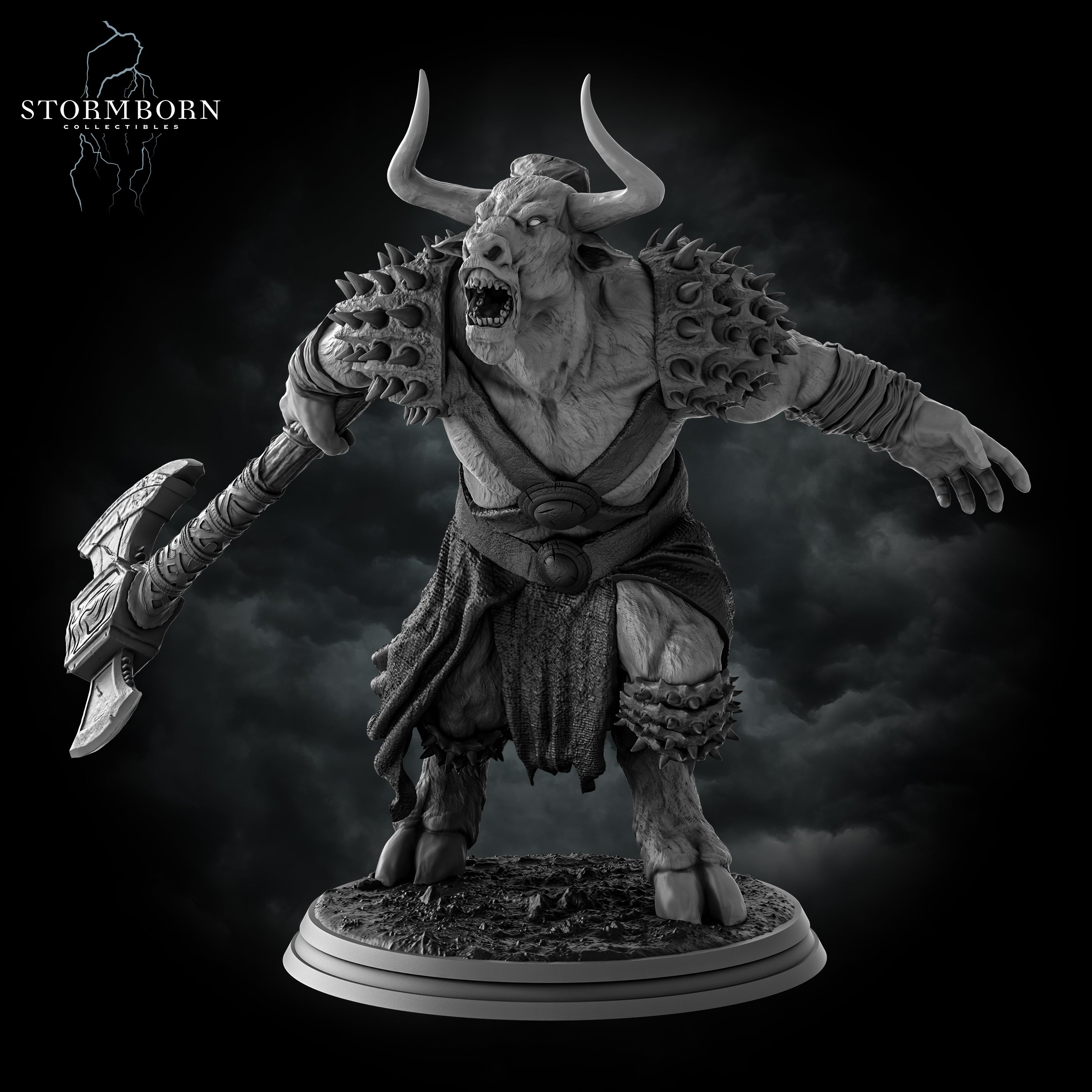 Minotaur Miniature - 32mm & 75mm Resin Scale | Stormborn