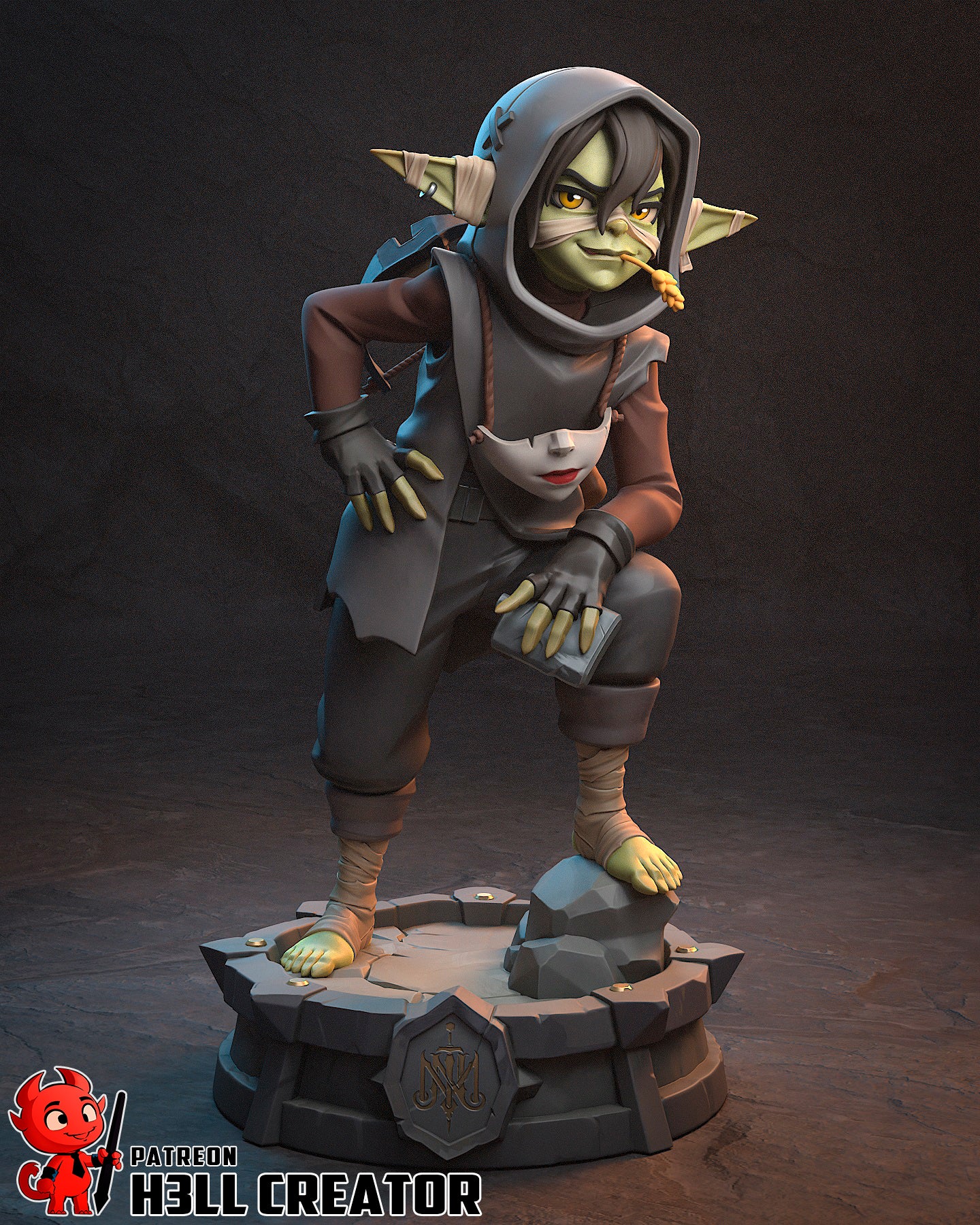 Nott the Brave 1:10 scale goblin rogue resin display statue and bust unpainted and painted versions