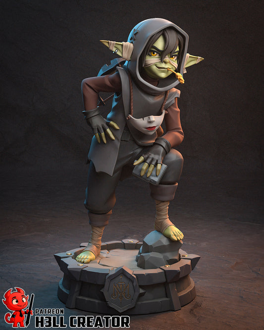Nott the Brave 1:10 scale goblin rogue resin display statue and bust unpainted and painted versions