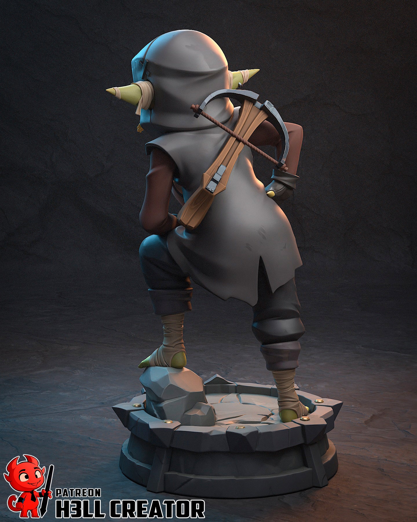 Nott the Brave 1:10 scale goblin rogue resin display statue and bust unpainted and painted versions