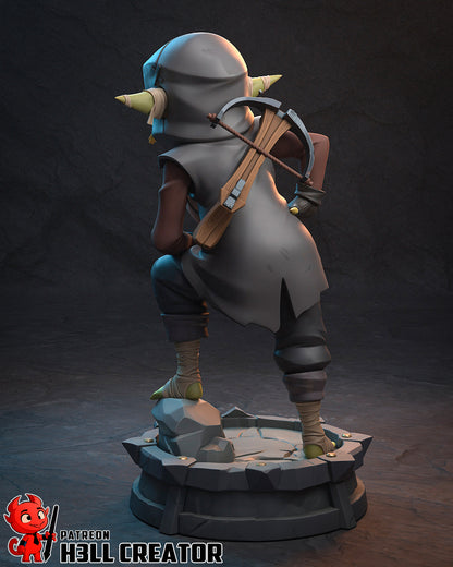 Nott the Brave 1:10 scale goblin rogue resin display statue and bust unpainted and painted versions